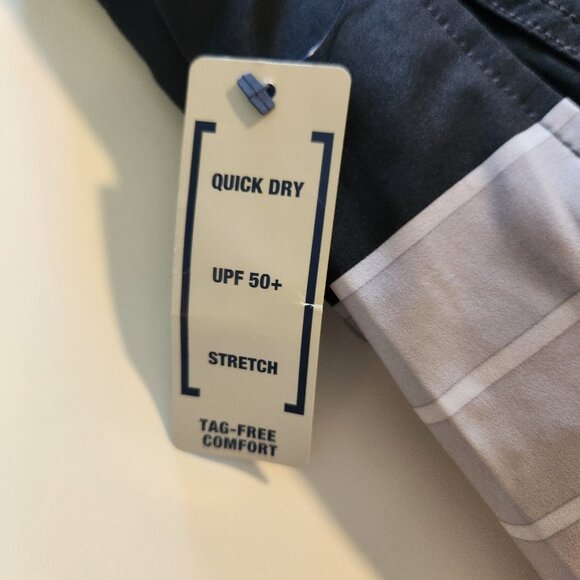 George At The Knee Swim Trunks Grey Black Striped Mens 2XL (44-46) NEW‎ NWT - Picture 6 of 12